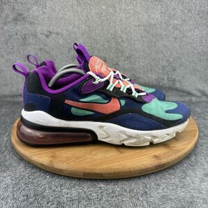 Nike Girls Air Max 270 React BQ0103-402 Blue Purple  Shoes Size 6Y No Insoles